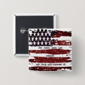 Badge Carré 5 Cm One nation under God (Devant & derrière)