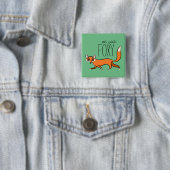 Badge Carré 5 Cm Ooh Ouais Foxy (En situation)