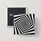 Badge Carré 5 Cm Op Art Spiral (Devant & derrière)