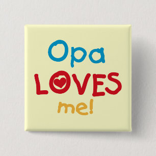 Badge Carré 5 Cm Opa aime mes t-shirts et cadeaux