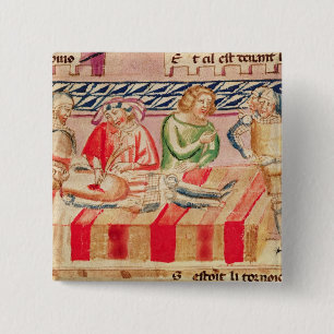 Badge Carré 5 Cm Opération sur un soldat blessé