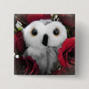 Badge Carré 5 Cm Ophélie et les roses vintages