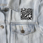 Badge Carré 5 Cm Optic #1 by Michael Moffa c1991 (En situation)
