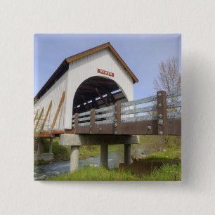 Badge Carré 5 Cm OR, comté de Jackson, pont couvert de McKee