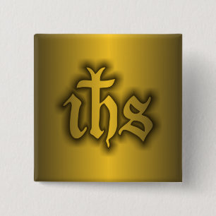 Badge Carré 5 Cm Or de Christogram (SIEN)