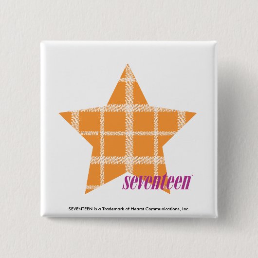 Badge Carré 5 Cm Orange 2 de plaid (Devant)