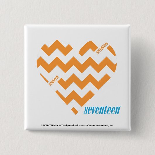 Badge Carré 5 Cm Orange 2 de zigzag (Devant)