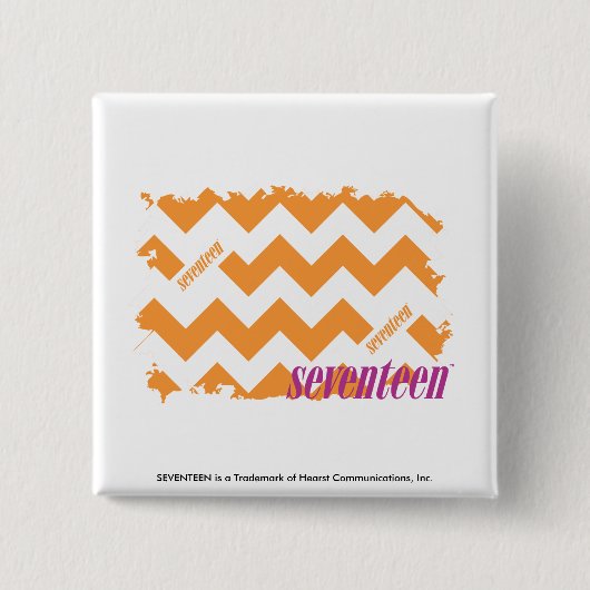 Badge Carré 5 Cm Orange 4 de zigzag (Devant)