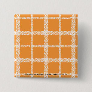 Badge Carré 5 Cm Orange de plaid