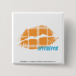 Badge Carré 5 Cm Orange de plaid