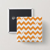 Badge Carré 5 Cm Orange de zigzag (Devant & derrière)