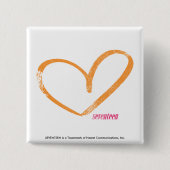 Badge Carré 5 Cm Orange d'OpenHeart (Devant)