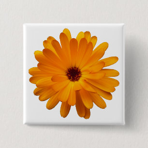 Badge Carré 5 Cm Orange Marigold