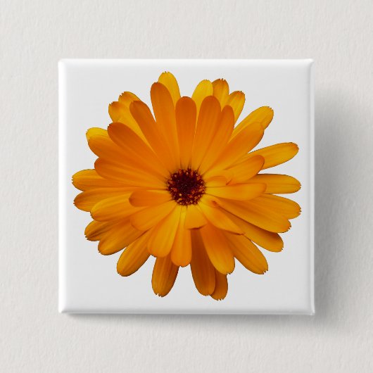 Badge Carré 5 Cm Orange Marigold (Devant)