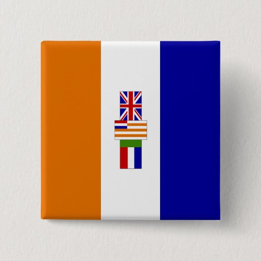 Badge Carré 5 Cm Oranje-blanje-blou (Devant)