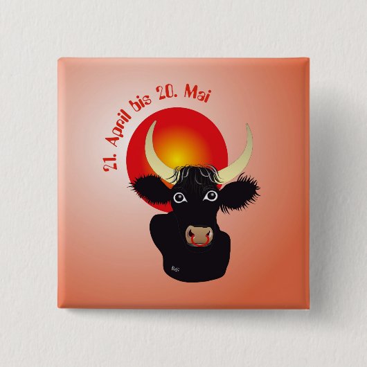 Badge Carré 5 Cm Orbite de Buttons (Devant)