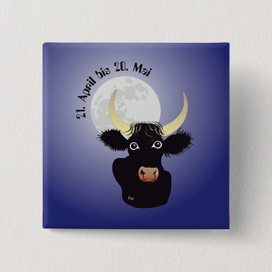 Badge Carré 5 Cm Orbite de Buttons (Devant)