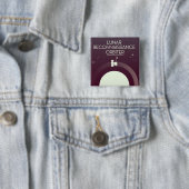 Badge Carré 5 Cm Orbiter de reconnaissance lunaire (En situation)