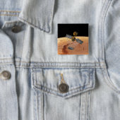 Badge Carré 5 Cm Orbiteur de reconnaissance Mars (En situation)