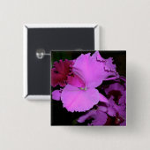 Badge Carré 5 Cm Orchidée (Devant & derrière)