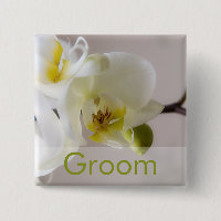 Orchidée blanche • Bouton de mariage