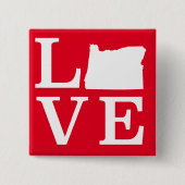 Badge Carré 5 Cm Oregon LOVE White (Devant)