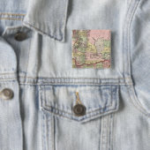 Badge Carré 5 Cm Oregon, Washington (En situation)