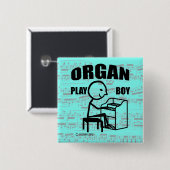Badge Carré 5 Cm Organ Play Boy (Devant & derrière)