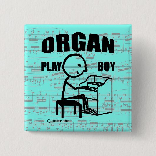 Badge Carré 5 Cm Organ Play Boy (Devant)