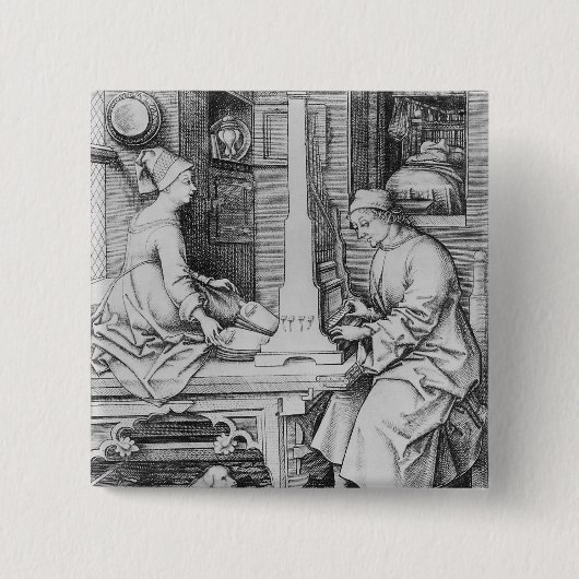 Badge Carré 5 Cm Organe positif (Devant)