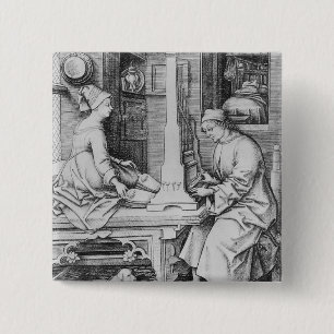 Badge Carré 5 Cm Organe positif