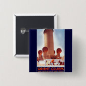 Badge Carré 5 Cm Orient Cruises Big Funnel (Devant & derrière)