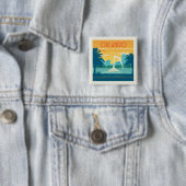 Badge Carré 5 Cm Orlando Floride (En situation)