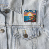 Badge Carré 5 Cm Osez Commencer (En situation)