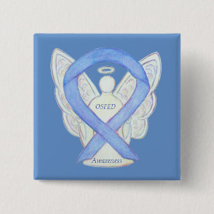 Badge Carré 5 Cm OSFED (Trouble alimentaire) Sensibilisation Ruban 
