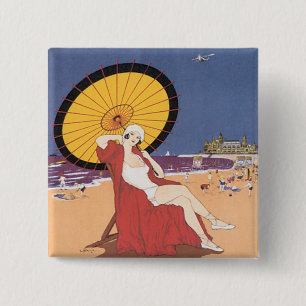 Badge Carré 5 Cm Ostende - Belgique