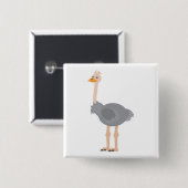 Badge Carré 5 Cm Ostrich (Devant & derrière)