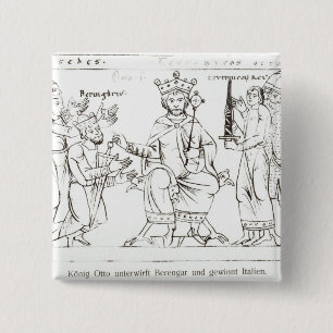Badge Carré 5 Cm Otto I soumettant à Berenger II