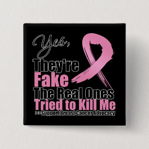 Badge Carré 5 Cm Oui, Ils Ont Fallu Les Vrais Ont Essayé De Me Tuer