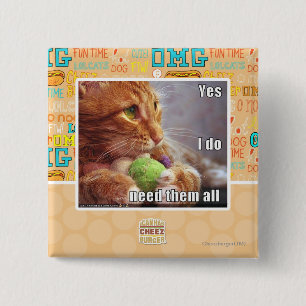 Badge Carré 5 Cm Oui j'ai besoin de eux tous
