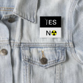 BADGE CARRÉ 5 CM OUI NON (En situation)