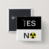 BADGE CARRÉ 5 CM OUI NON (Devant & derrière)