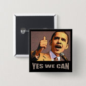 Badge Carré 5 Cm Oui nous pouvons nous boutonner (Devant & derrière)