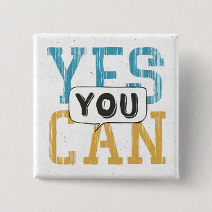 Badge Carré 5 Cm Oui vous pouvez