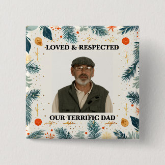 Badge Carré 5 Cm Our Terrific Dad™ Button (Customize It!)