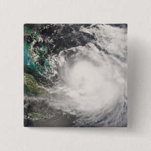 Badge Carré 5 Cm Ouragan Hanna au-dessus des Bahamas