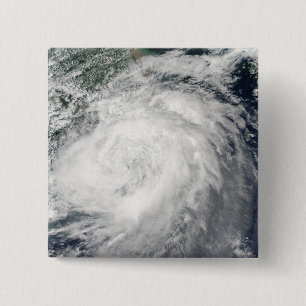 Badge Carré 5 Cm Ouragan Morakot au-dessus de la Chine