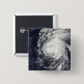 Badge Carré 5 Cm Ouragan Neki à l'ouest d'Hawaii (Devant & derrière)