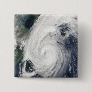 Badge Carré 5 Cm Ouragan Tokage au sud du Japon