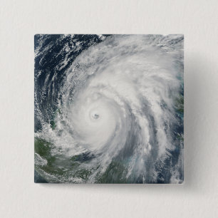 Badge Carré 5 Cm Ouragan Wilma au-dessus du Mexique